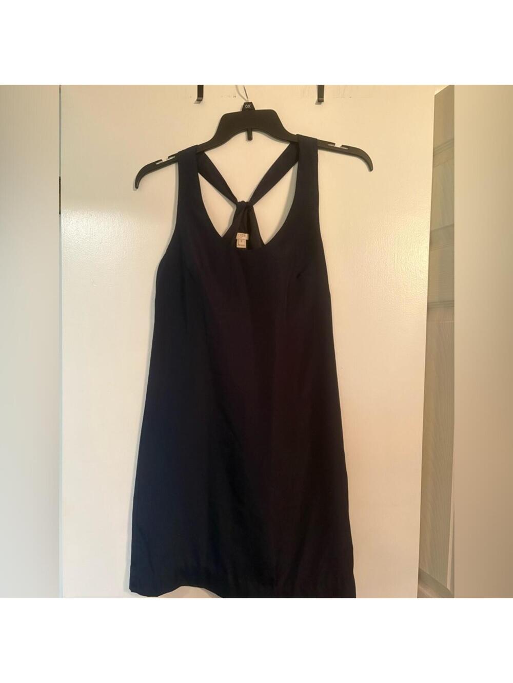 J.Crew Blue Cross Back Shift Dress Minimalist Quiet Luxury Classic Chic